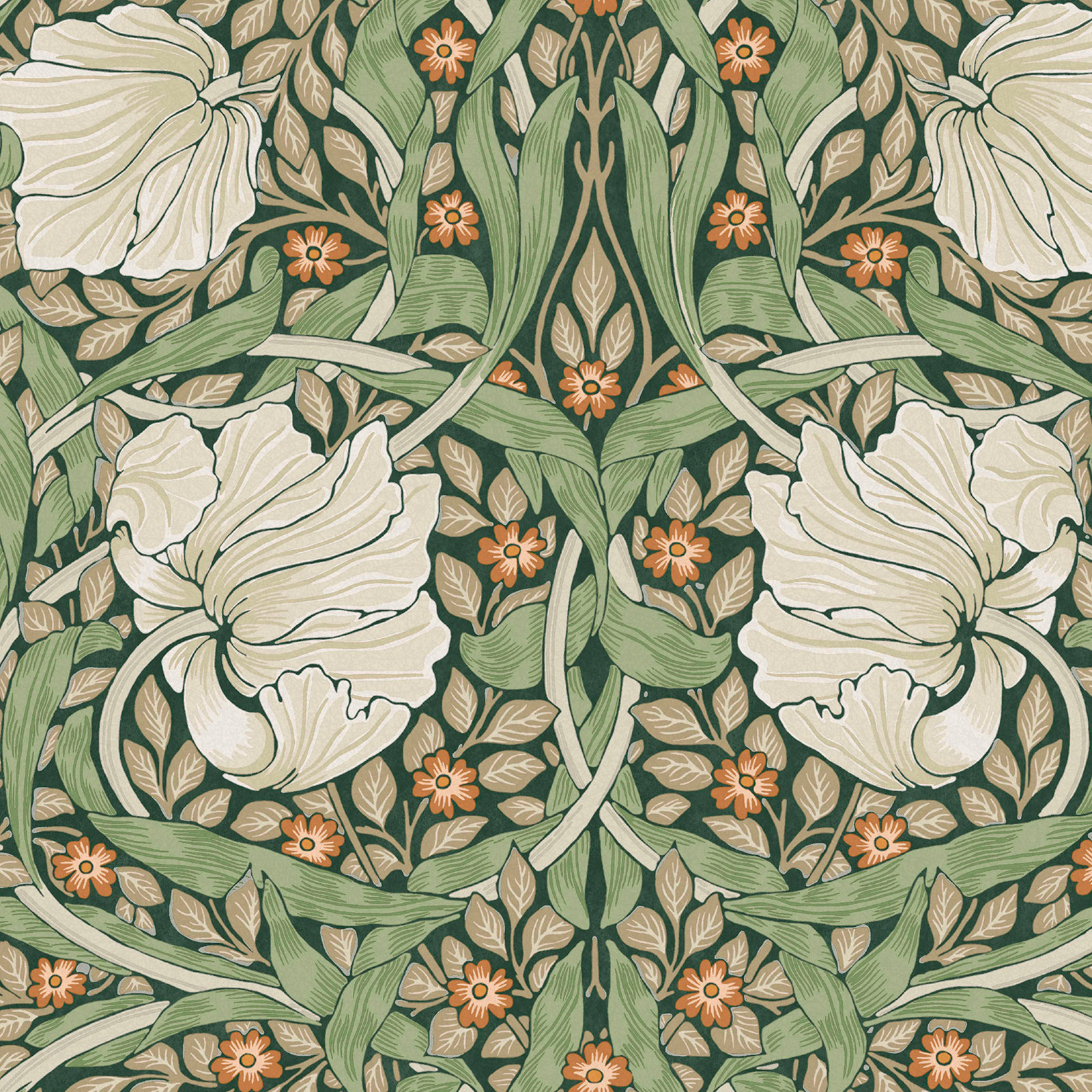 Nilda Floral Wallpaper, Pimpernel Green