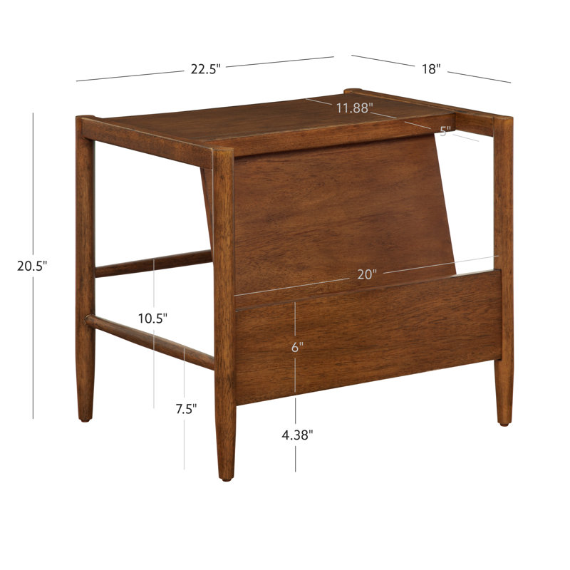 Flanagan Walnut Magazine Rack