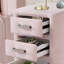 Table de chevet 3 tiroirs en velours-1678336554