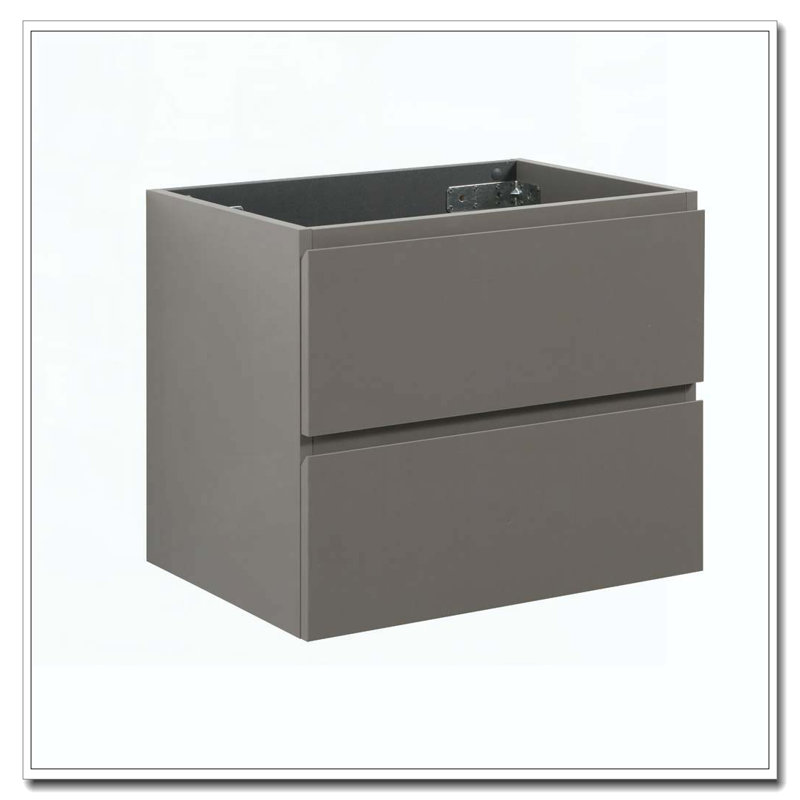 Armoire murale avec deux tiroirs écologiques pré-assemblés, Gris