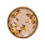 Wild Rose Enamel & Rattan Round Tray-1065368663