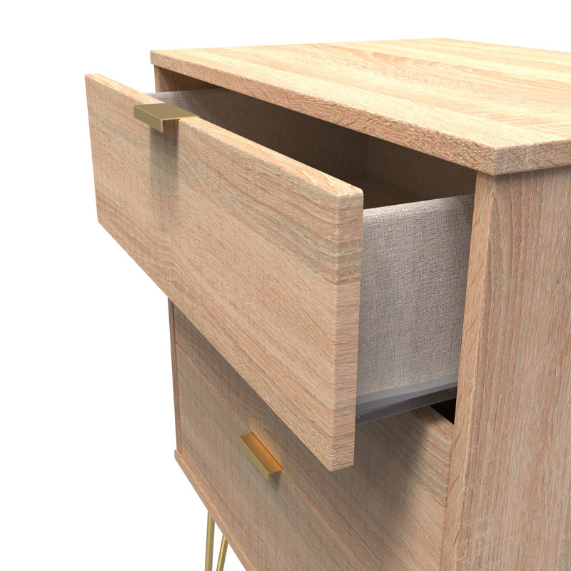 Beranda 3 Drawer Chest (Ready Assembled), Bardolino Oak