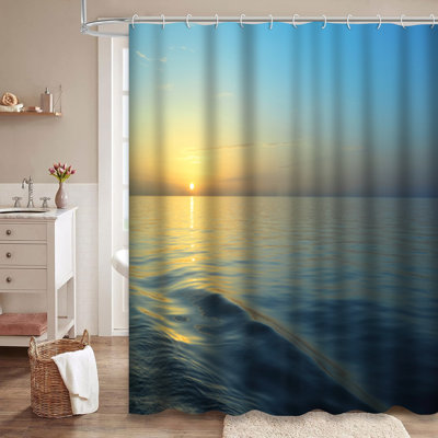Rideau de douche avec 12 crochets Ship