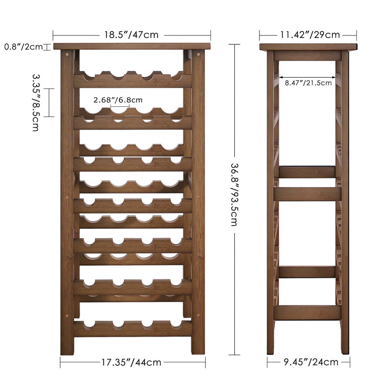 Jenai Wine Bottle Rack, Dark Walnut