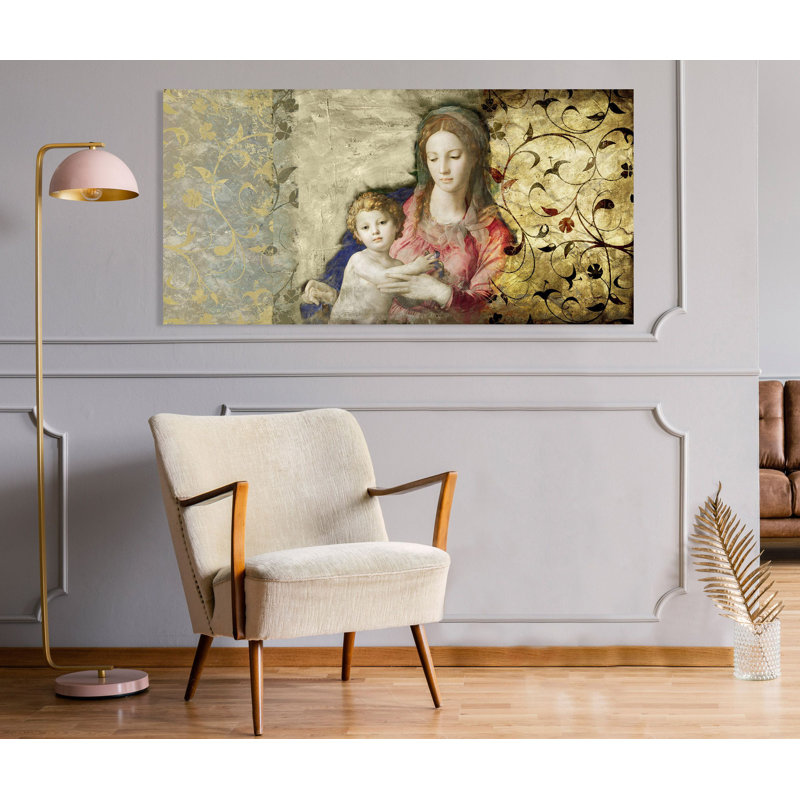Virgin Mary (After Bronzino) by Simon Roux - Wrapped Canvas Print, 35cm H x 70cm W x 4cm D