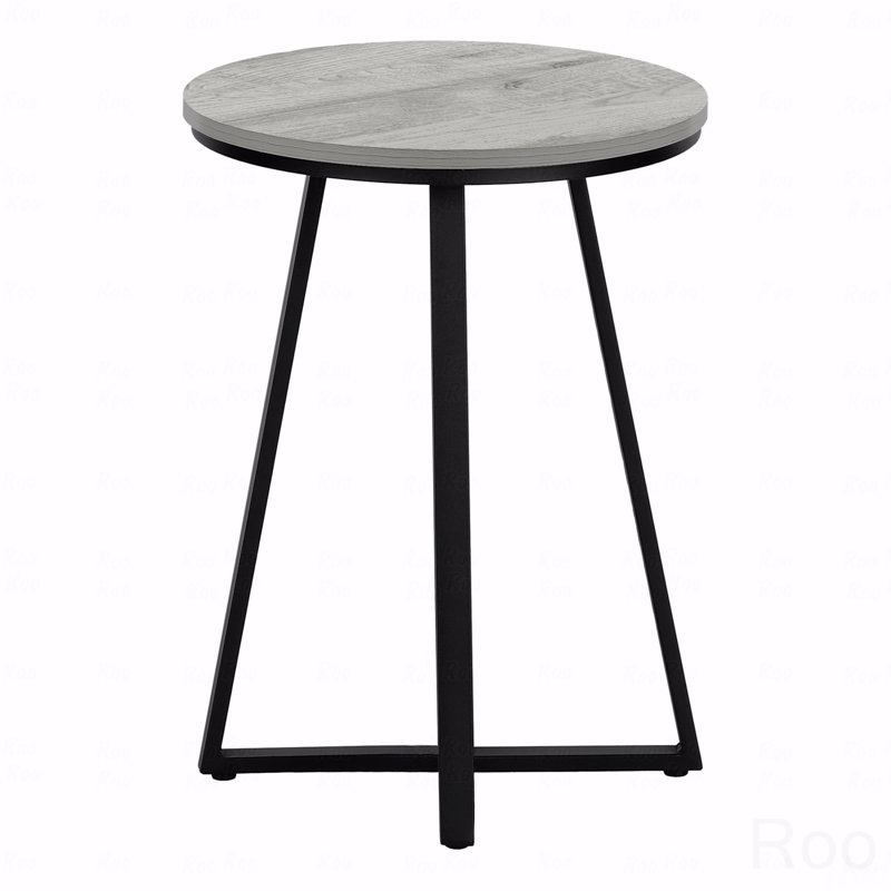 Table d'appoint, table d'appoint, ronde, de bout, table de chevet, stratifié gris lampe, contemporain, moderne