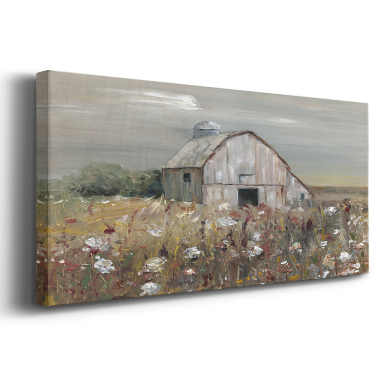 Wildflower Barn- Toile tendue avec châssis - Prêt à accrocher, H 20 po x l 50 po