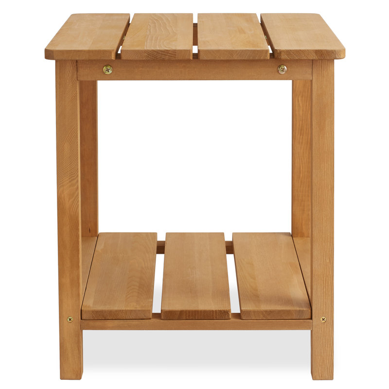 Square Cedar Outdoor Side Table , 16'' in. W 16'' in. D, Natural
