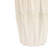 Modern Faceted Ceramic Table Vase for Tabletops - Decorative Tall Flower Vase for Consoles, Entryway, or Home Decor - Ivory & Brown-1631760080