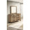 Commode de ferme avec miroir en pin brun vieilli