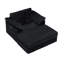 «Fauteuil rembourré noir avec rangement - Siège d'invité élégant pour la chambre à coucher / salon»-118034729