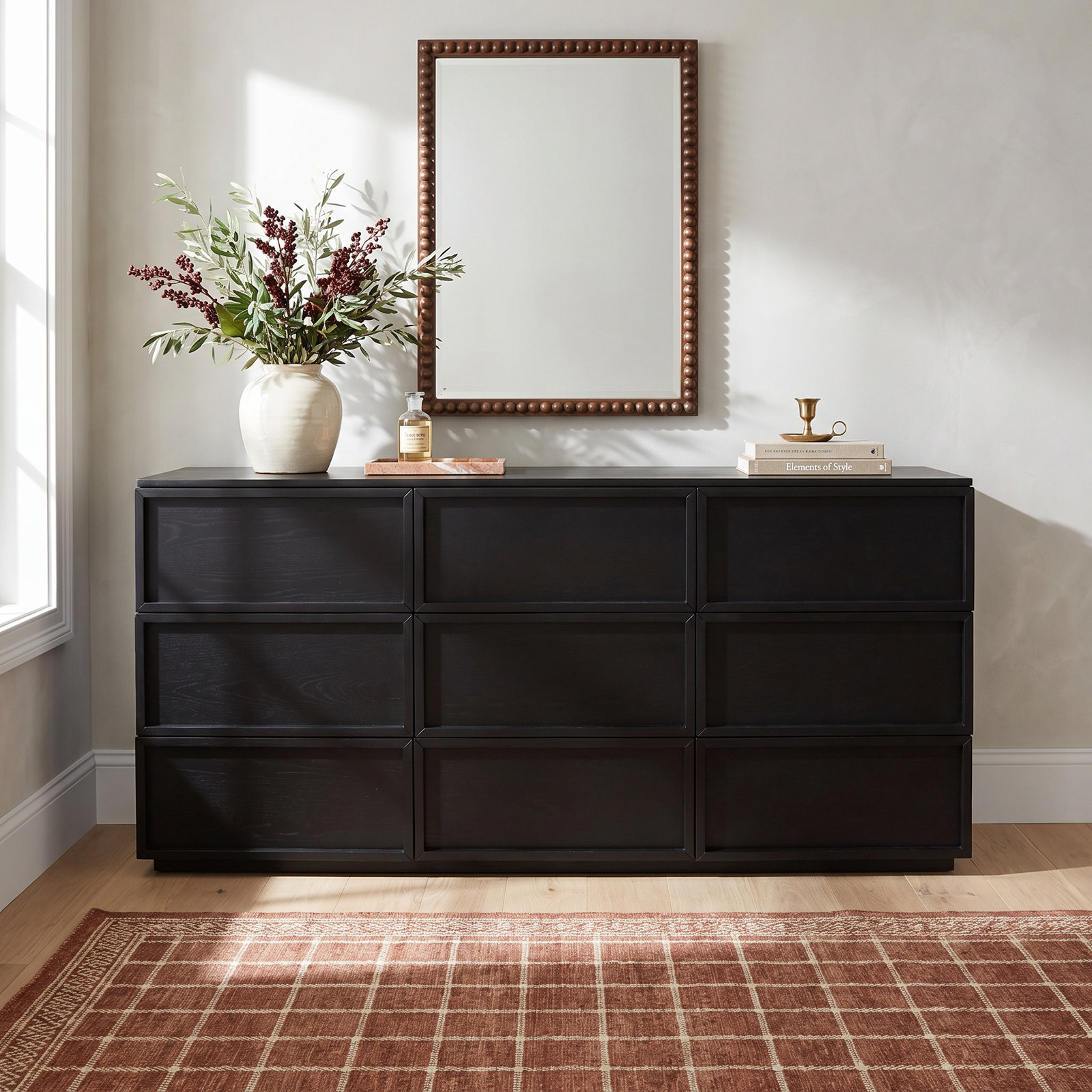 Hudson 72" Acacia Dresser, Black