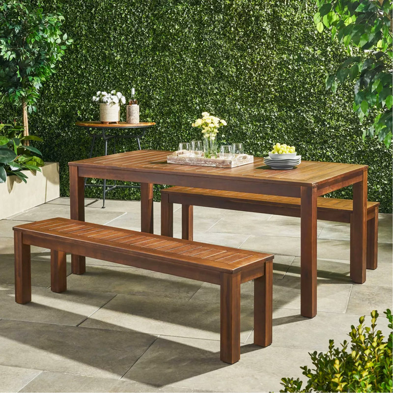 Table et banc d'extérieur pour cour