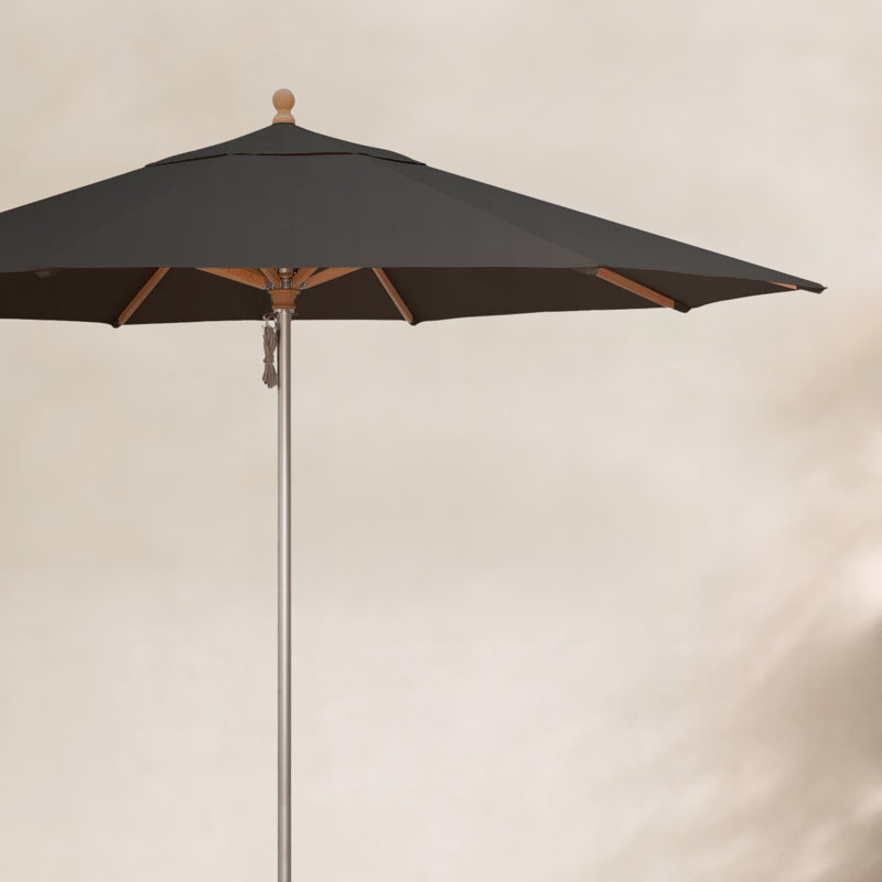 Parasol de marché 11 pi Darlington, Toile Sunbrella® noir