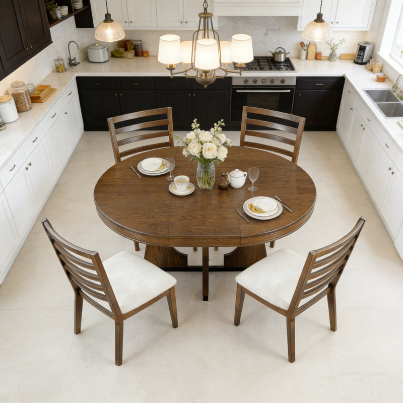 Red Barrel Studio 5 Piece Retro Kitchen Dining Table Set With Removable ...