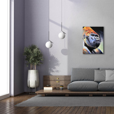  «Gorilla - Silverback» par Dawg Painter, art mural sur toile, 12 po x 16 po