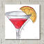  «Cosmopolitan» par Susan Ball, art mural en verre acrylique, 12 po x 12 po