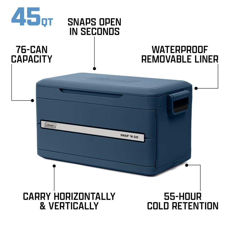 SNAP 'N GO COOLER 55QT- SAPPHIRE