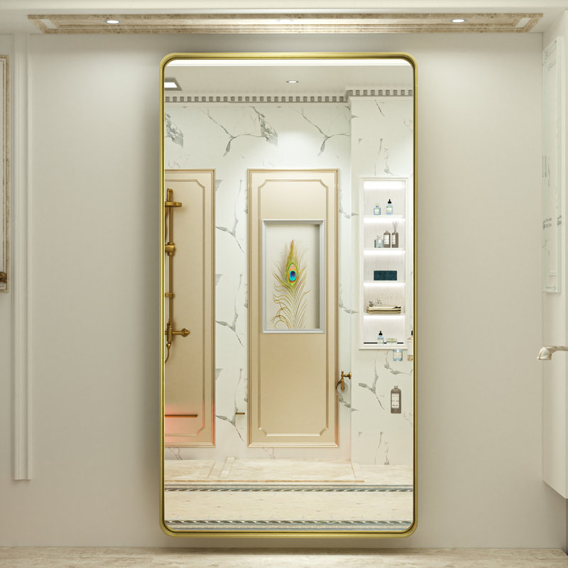 Miroir mural Brayner, Or, 36 po x 72 po