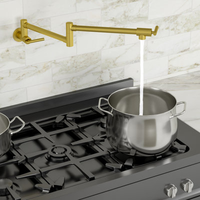 Kichae Pot Filler Folding Wall Mount Kitchen Faucet