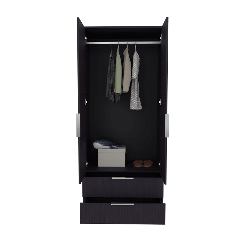 Armoire, rangement pour chambre à coucher, noir