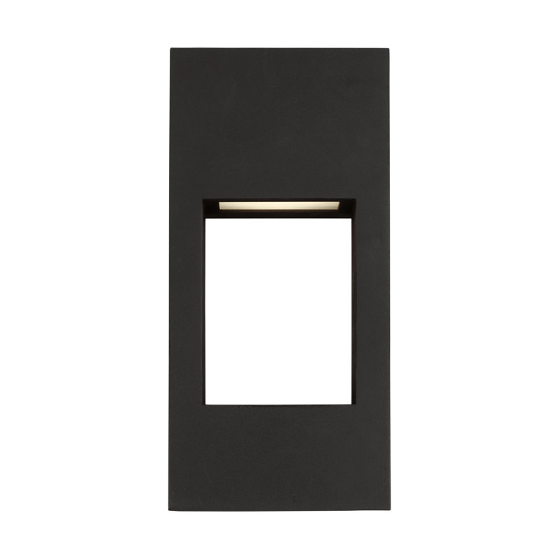 Testa LED Outdoor Flush Mount, Black, 12" H x 5.75" W x 5.75" D
