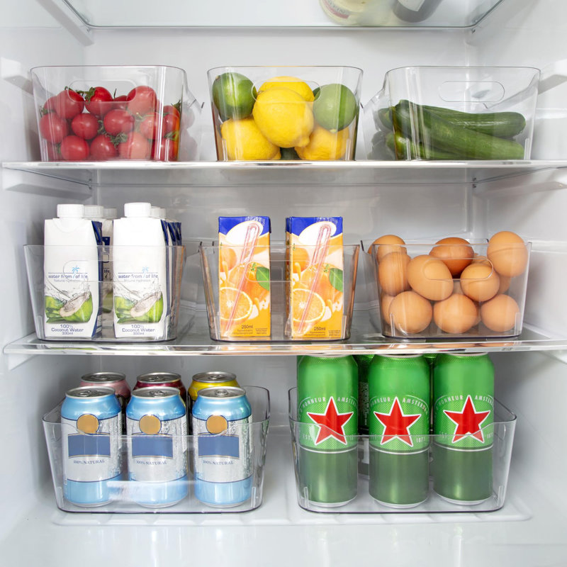 12 PACK Multi-Use Clear Plastic Storage Bins for Organizing