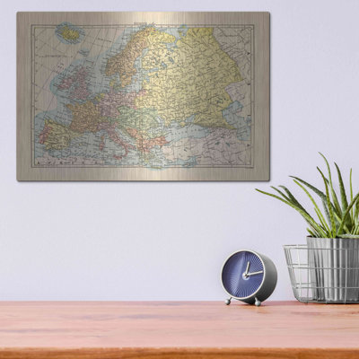 «Map of Europe» par Wild Apple Portfolio, art mural en métal