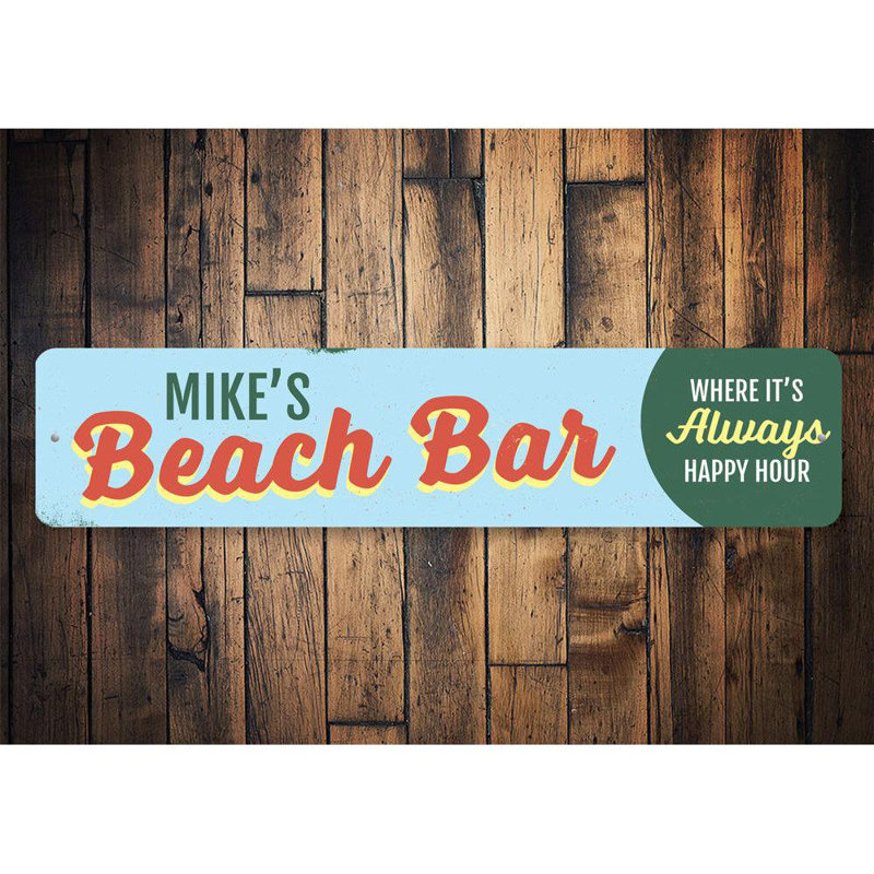 Plaque de plage en aluminium, H 6 po x l 24 po x P 0,06 po