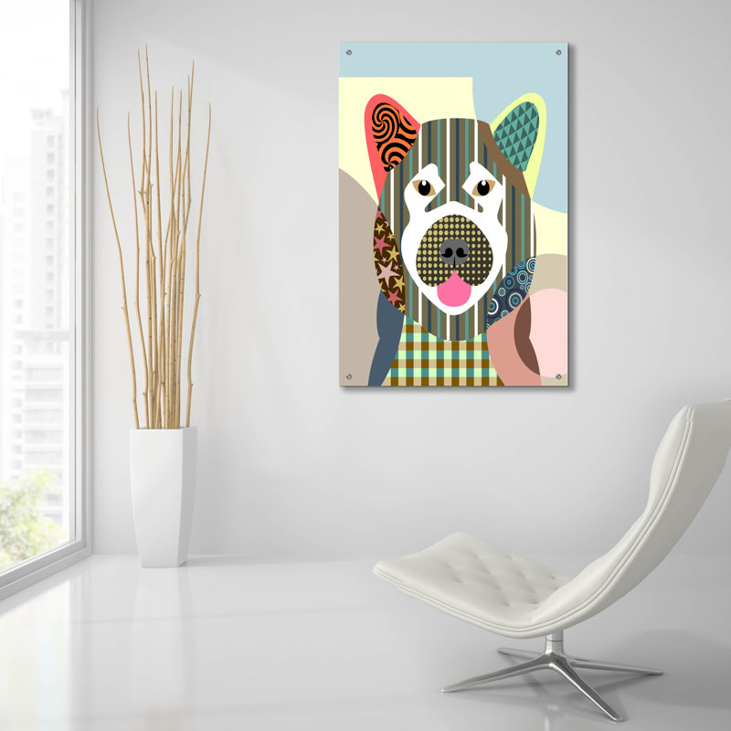 «Akita Dog» par Lanre Adefioyue, H 36 po x l 24 po x P 0,2 po