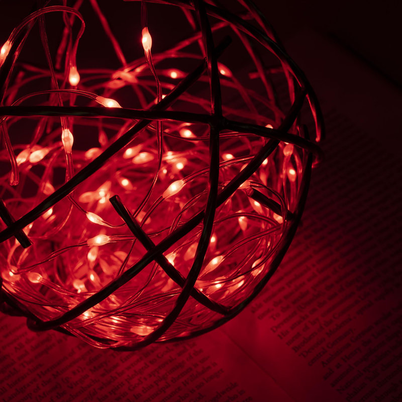 Knisha Outdoor 100 - Bulb 516'' Plug-in Fairy String Light, Red