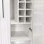 Armoire de rangement pour garde-manger avec étagère de rangement coulissante multifonctionnelle à plusieurs niveaux, armoire de rangement pour ferme avec portes en verre