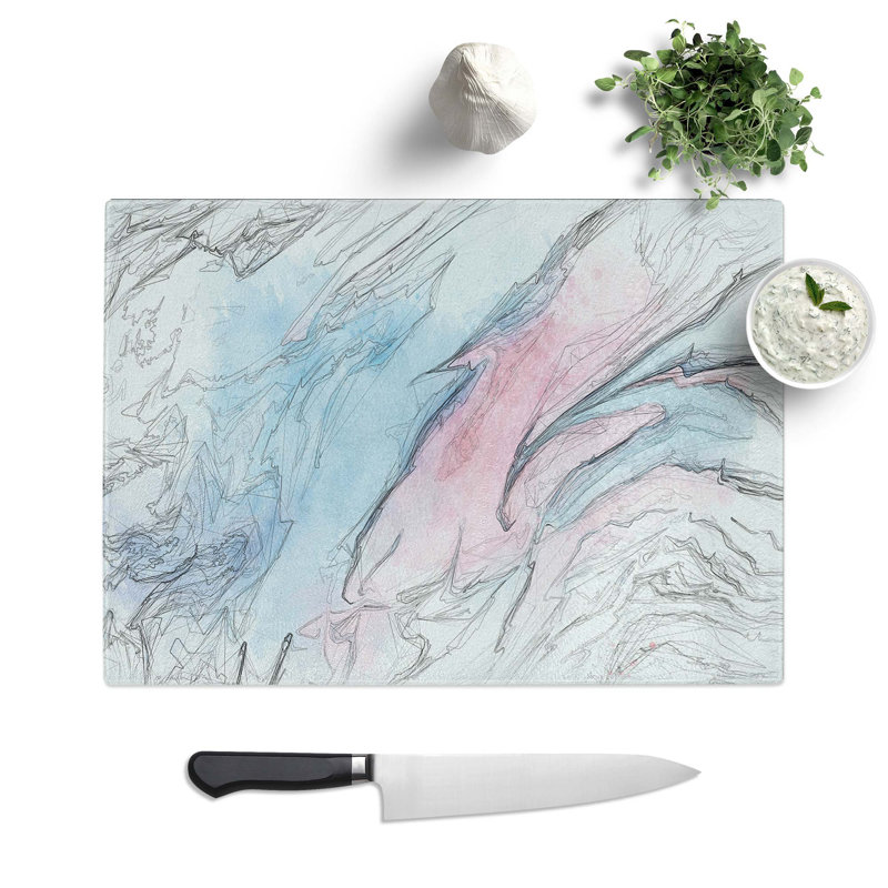 Glass Love Is Strong in Abstract Chopping Board, 39 cm W x 28.5 cm L