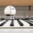 Anders MidCentury Modern Arch Stripe Two-Tone High-Low Black/White Rug-1064061346