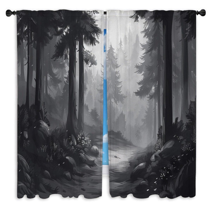 Rideaux de fenêtre Forest Path, L 20 po x L 61 po