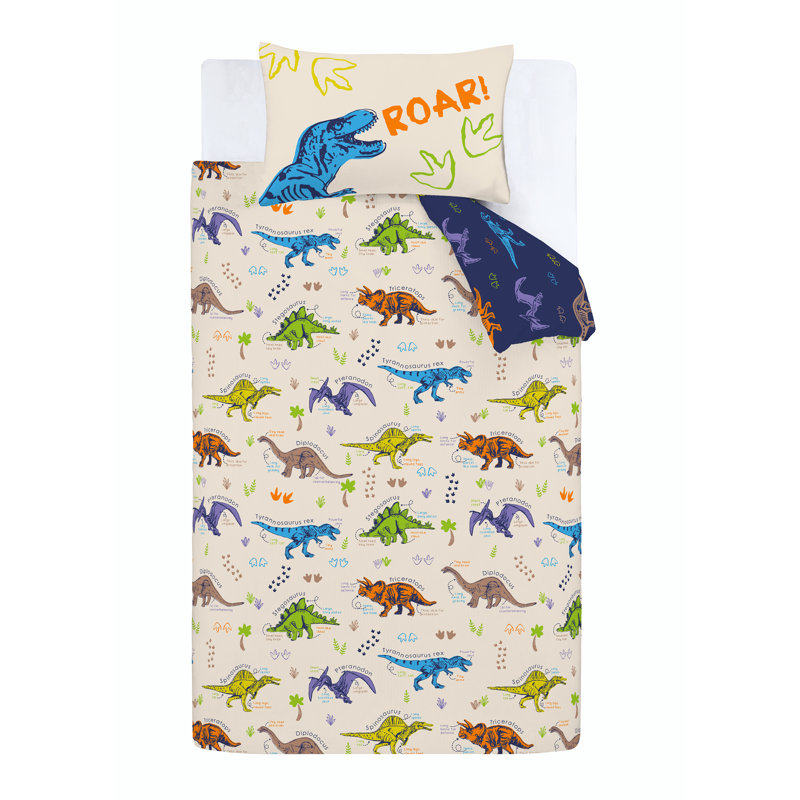 Prehistoric Dinosaurs Duvet Cover Set, Single - 1 Pillowcase
