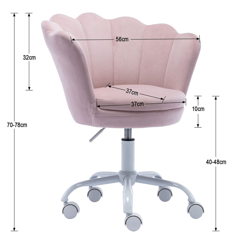 Adalinn Task Chair, Light Pink