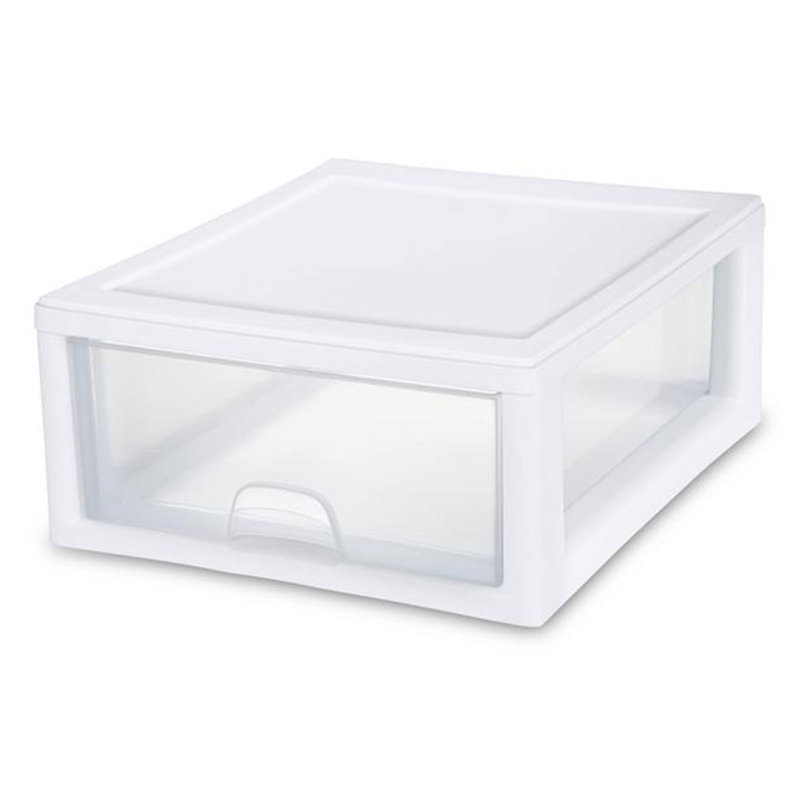 Sterilite 27 Qt (4 Pk) & 16 Qt (6 Pk) Stackable Plastic Storage Drawer Container