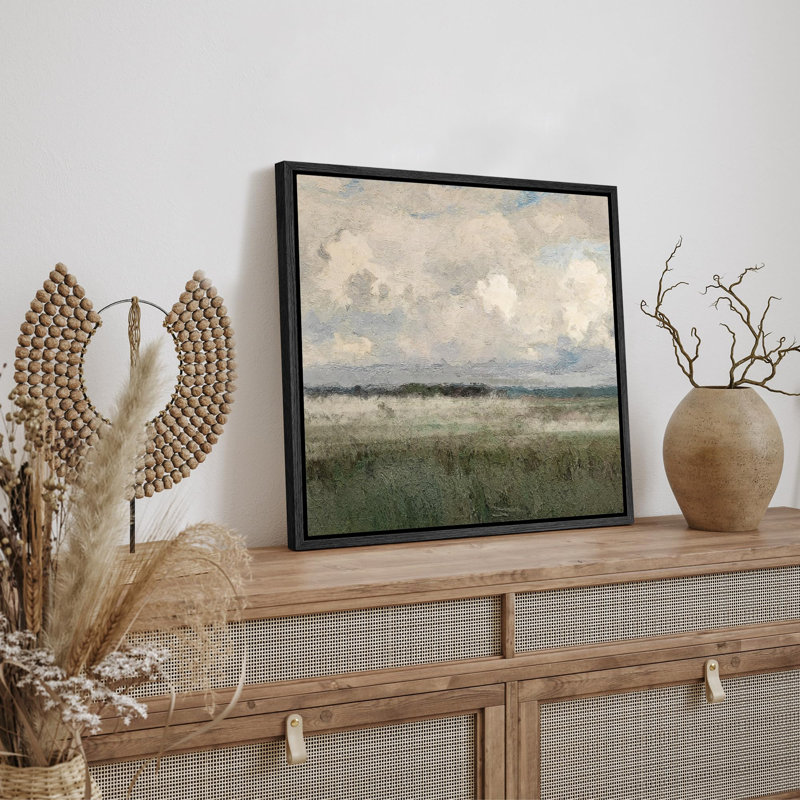 «Clouds Over Green Fields», reproduction sur toile, H 24 po x l 24 po, Noir