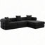107" Cloud Sofas, L-Shaped, 7-In-1 Corduroy Modular Sectional Sofa,Upholstered , No Assembly , DIY ,Folding Convertible Out Sofa Bed,Side Pocket,4-Seat-1846152684