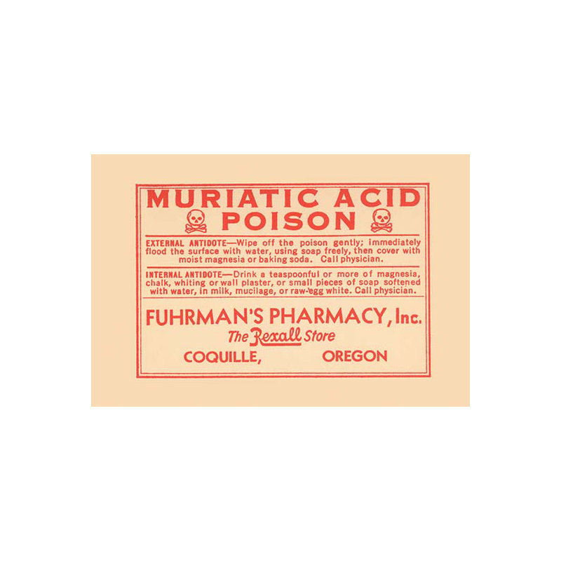 « muriatic acid », art textuel