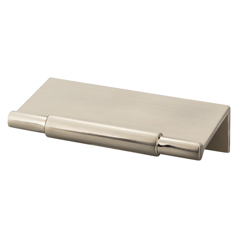 Crestview Finger Pull, Brushed Satin Nickel, 2" Center to Center