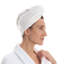 Waffle Twist Hair Towel White