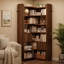 Bibliothèque moderne H 75,1 po - Rangement ouvert et fermé, en forme de L ou droit, pour le salon, la chambre à coucher, le bureau personnel, H 75,1 po x l 46,9 po x P 9,4 po-1024366992-1024366995