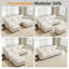 Canapé modulaire surdimensionné surdimensionné, canapé modulaire 3 places en U avec 2 repose-pieds-328905364