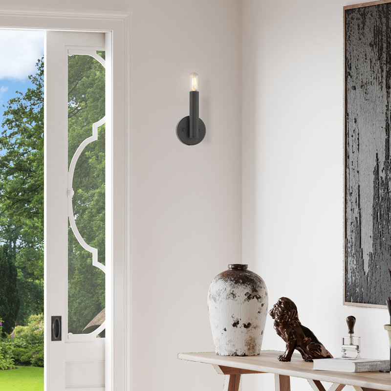 Marissah Candle Wall Light, Black