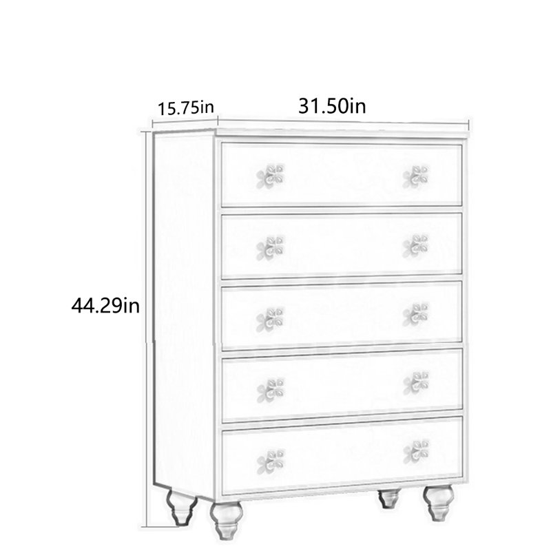 Commode simple blanche