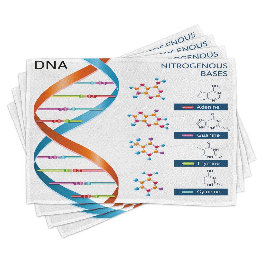 Platzdeckchen 4er-Set, Biochemie-Spaß, Multicolor