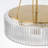 3 - Light Glam Drum Shaped Ribbed Glass Pendant