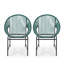 Ensemble de 2 chaises d'extérieur NUSA